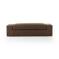 Wide Arm Slipcover Accent Bench