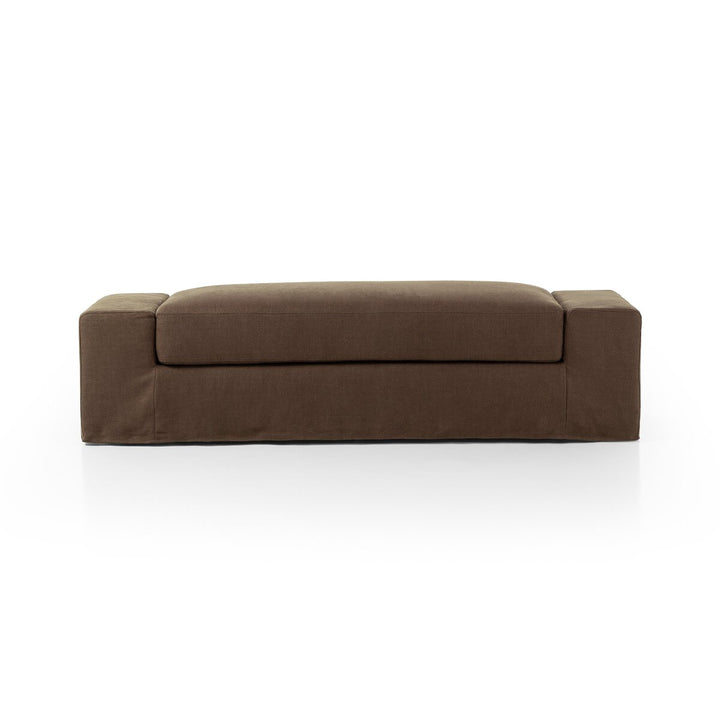 Wide Arm Slipcover Accent Bench