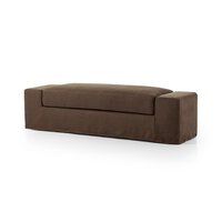 Wide Arm Slipcover Accent Bench