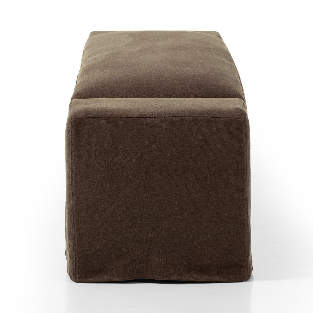 Wide Arm Slipcover Accent Bench - Showroom Model