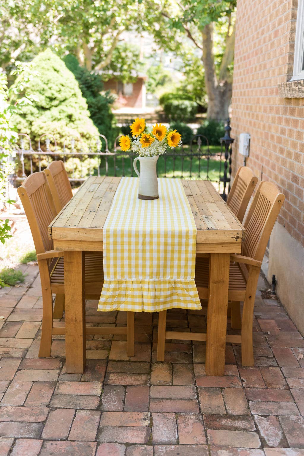 Yellow Gingham Table Runner