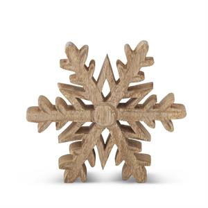 Mango Wood Snowflake Cutouts