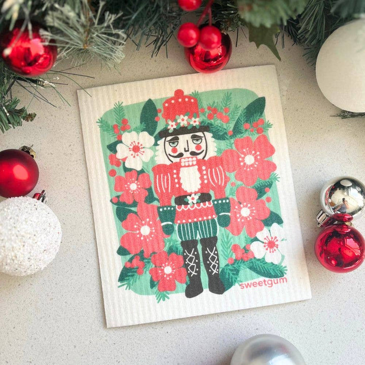 Red & Green Nutcracker Dishcloth