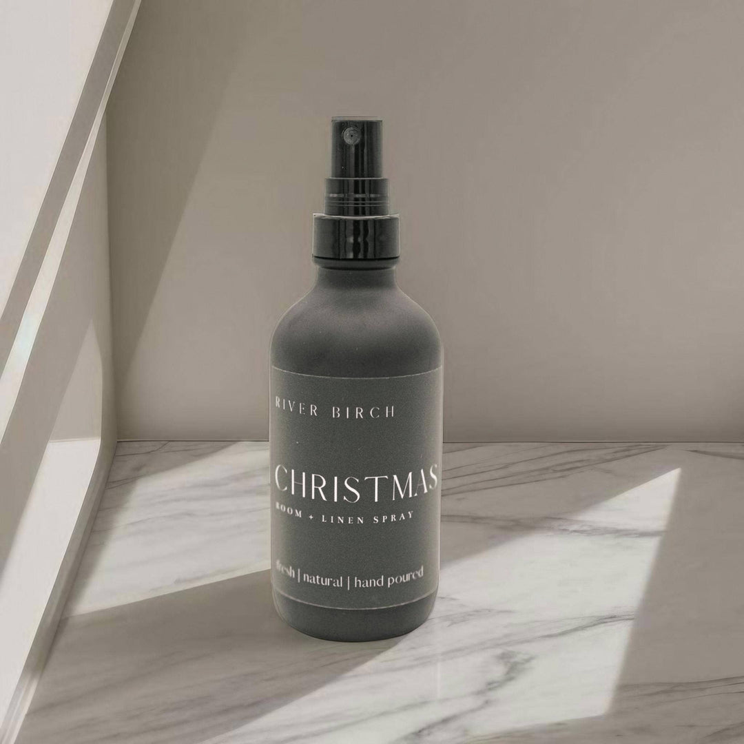 Christmas - 4 oz Black Glass Room + Linen Spray