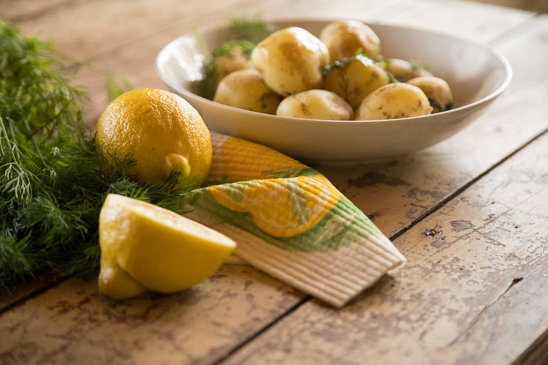 Lemons & Sage Swedish Dishcloth