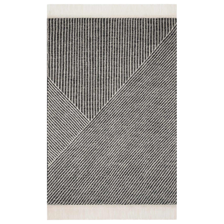 Magnolia Home By Joanna Gaines × Loloi Newton - NET-01 Charcoal / Ivory Rug