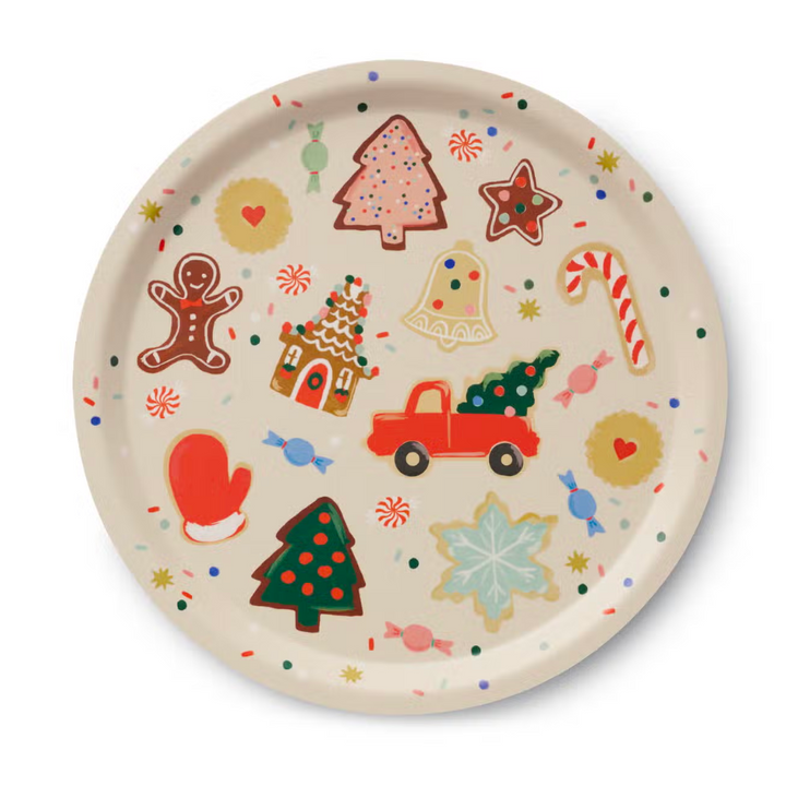 Christmas Cookies Round Serving Tray