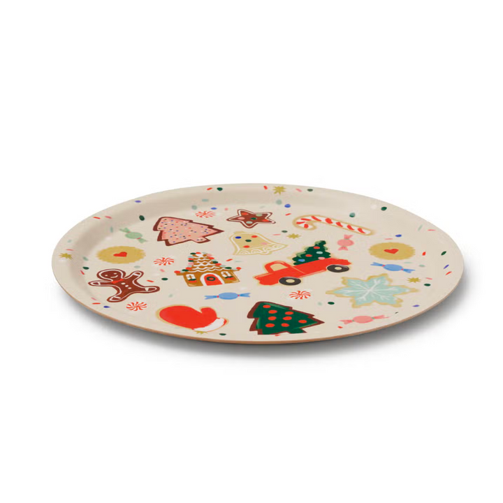 Christmas Cookies Round Serving Tray