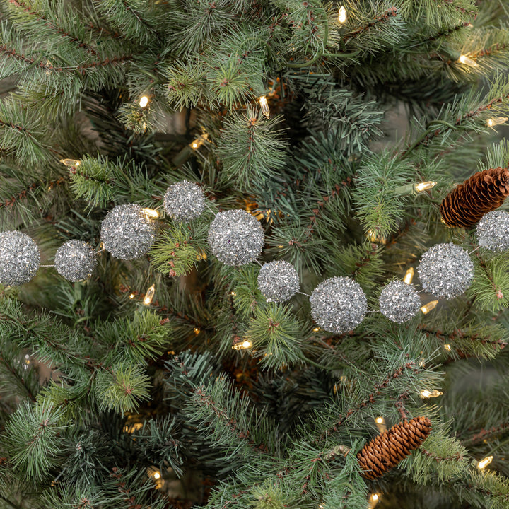 Silver Snowball Garland