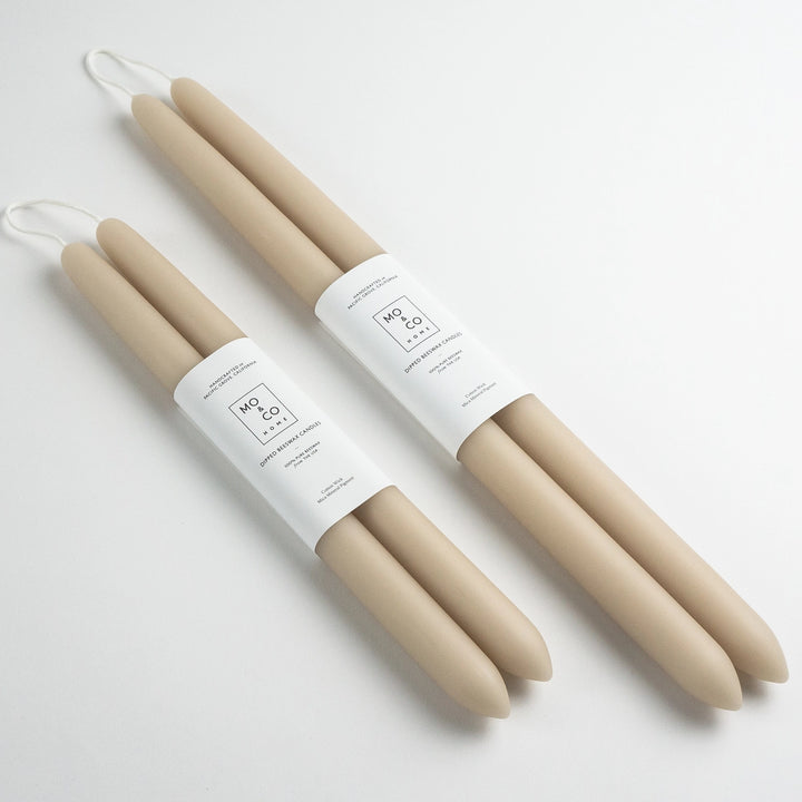 Clay Hand-Dipped Beeswax Candles