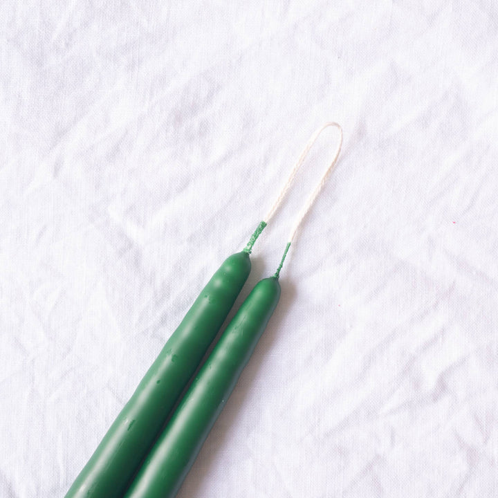 Green Taper Candles