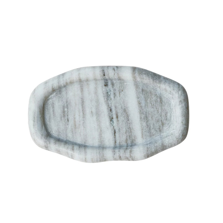 Marble Organic Shaped Tray, Buff Color