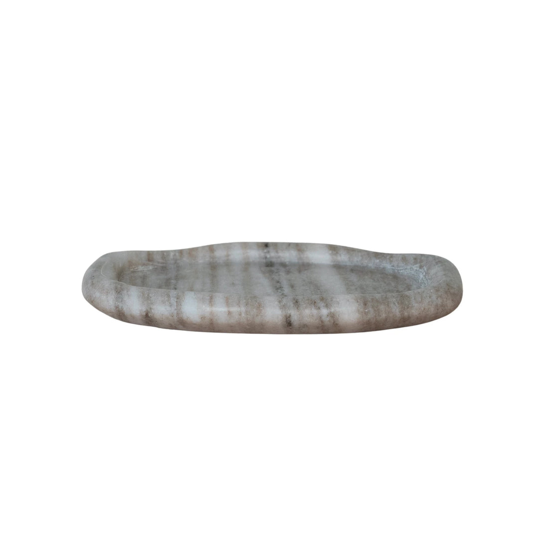 Marble Organic Shaped Tray, Buff Color