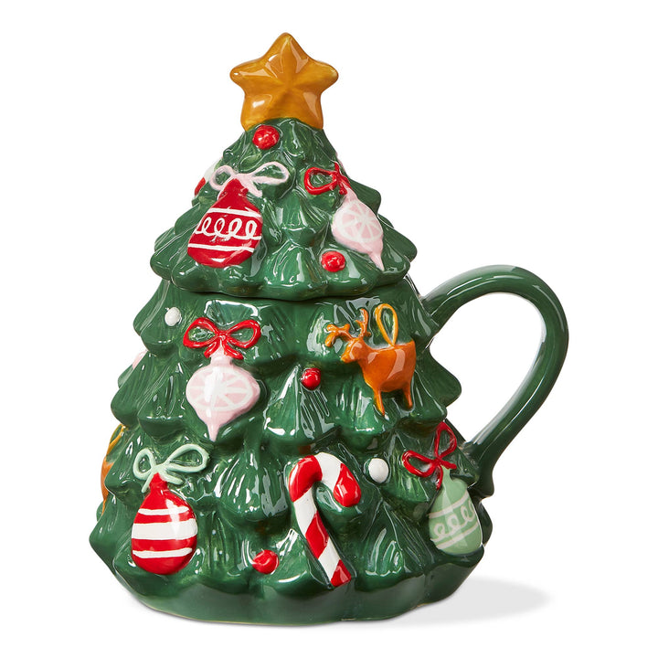 Christmas Tree & All The Trimmings Lidded Mug