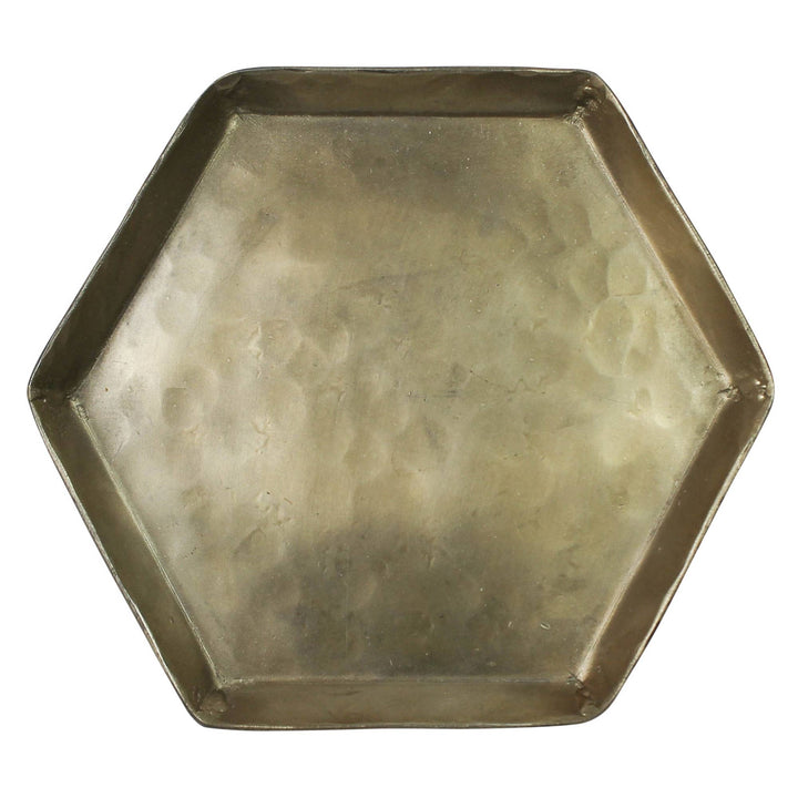 Tulum Tray, Brass - Hexagonal