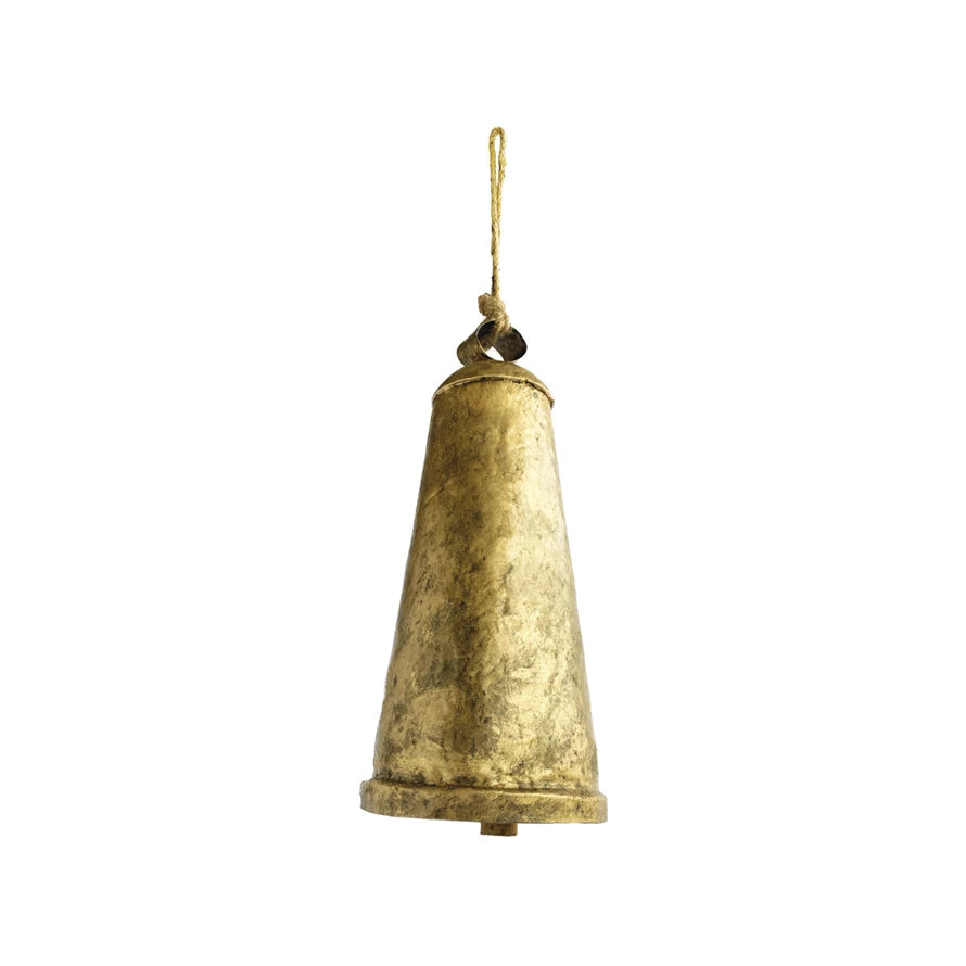 Metal Bell on Jute Rope Hanger