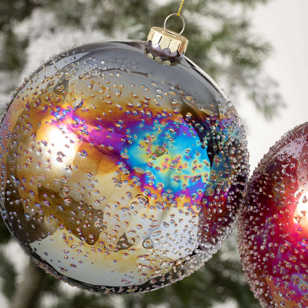 Iridescent Speckled Bubble Ornament